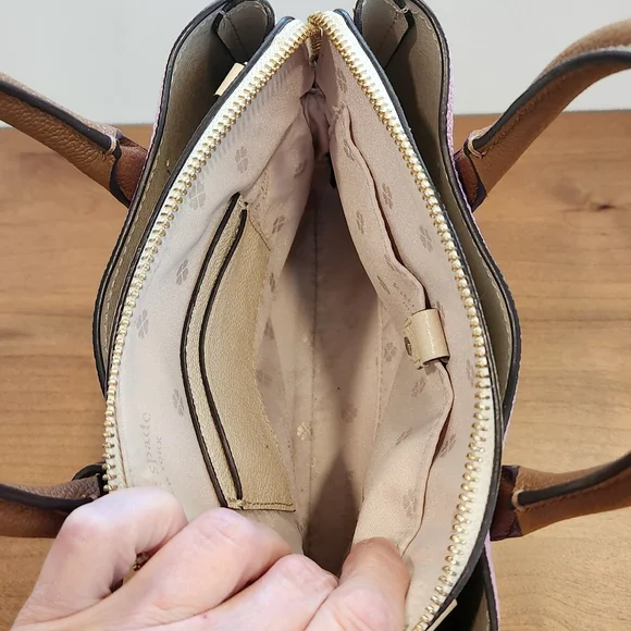 Kate Spade Lavender and Brown Satchel/Crossbody - Picture 7 of 11